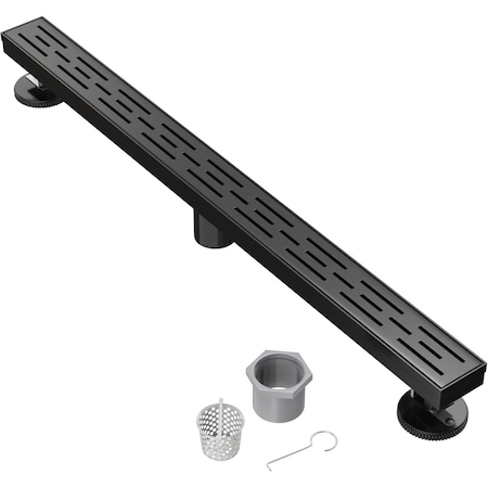 Hydroware Linear Shower Drain, C06 Matte Black, 36 Inches HYD-0008