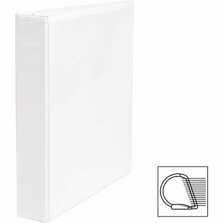 Business Source Ring Binder, White, Clear Sleeve BSN28441
