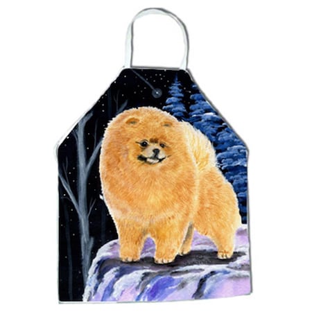 Carolines Treasures Starry Night Pomeranian Apron - 27 x 31 in. SS8396APRON