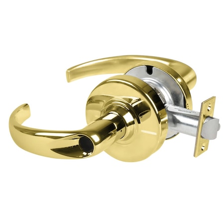 Schlage Grade 2 Storeroom Cylindrical Lock, Sparta Lever, Conventional Less Cylinder, Bright Brass ALX80L SPA 605