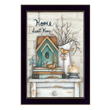 Homeroots Home Sweet Home 4 Black Framed Print Wall Art 405307