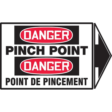 Accuform BILINGUAL FRENCH PINCH POINT LABEL FBLEQM144VSP