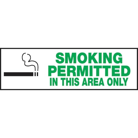Accuform SAFETY LABEL SMOKING PERMITTED IN LSMK531VSP