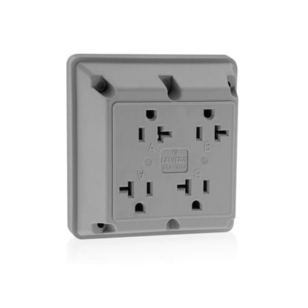 Leviton Four-In-One Receptacles 20 Amp, 125 Volt 21254-GY