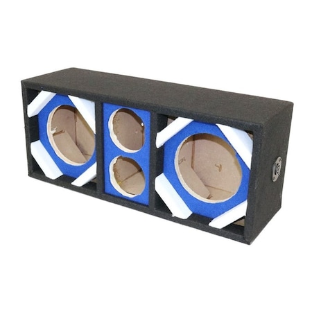 Deejay Led Two 6-in Woofers plus Two Tweeters Blue Empty Chuchera Speaker Enclosure BLUE D6T2BLUE