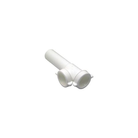 Master Plumber Lavatory/Kitchen Drain End Outlet Tee & Tailpiece, White Plastic 495-671