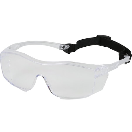 Bouton Optical OTG Safety Glasses with Headband, Clear Lens and Fogless 3Sixty Coating 250-96-0520