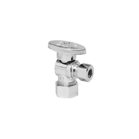 Mountain Plumbing Brass Oval Handle 1/4 Turn Ball Valve - Lead Free 1/2" in Satin Chrome MT403-NL/SC