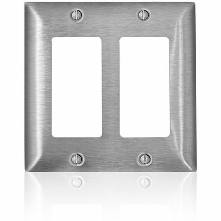 Leviton WallPlate, Decorator-Rocker, SS SS262-40