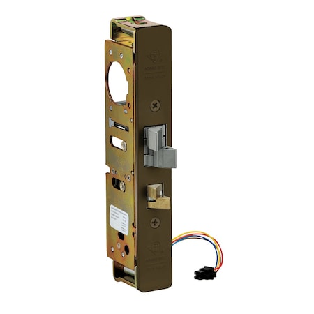 Adams Rite Steel Hawk Electrified Deadlatch, 1-1/8in Backset, Surface Strike, Dark Bronze 4300-30-101-313