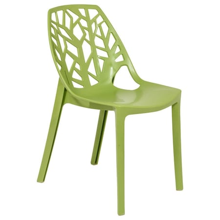 Leisuremod Modern Cornelia Dining Chair, Solid Green C18SG
