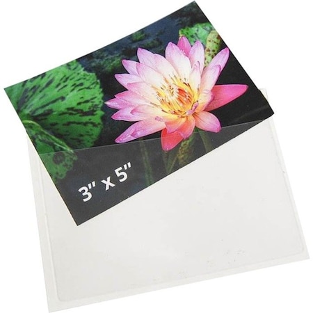 Tarifold Index Card Pocket, Self-Adhesive, Top Opening 3" x 5", PK100 21150