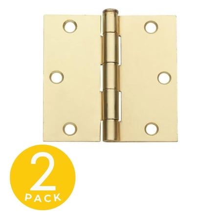 Global Door Controls 3.5 in Leaf W x 3.5 in Leaf H, Silver CP-3535-US4-M