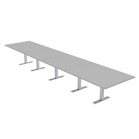 Skutchi Designs 20ft Conference Table W/ Power Unit | 20 Person Modular Rectangular Meeting Table | Harmony Series HAR-REC-48x240-T-U779-NA