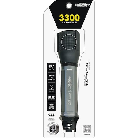 Police Security Zephyr 3300 Lm. LED Flashlight 97728
