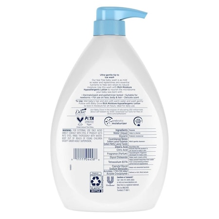 Baby Dove Sensitive Skin Care Tip To Toe Rich Moisture Baby Wash, 34 Ounce, 3PK 69659083