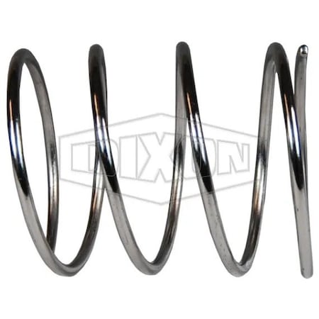 Dixon Short/Long Replacement Strainer Spring, 2-1/2 to 3 in, 316L Stainless Steel BS-02-R250-300