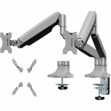 Siig DUAL 43 MECHANICAL SPRING MONITOR ARM MOUNT-GRAY CE-MT6911-S1