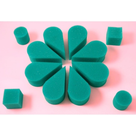 Ruby Red Paints Petal Sponge, Green, 8PK SPOPETGR