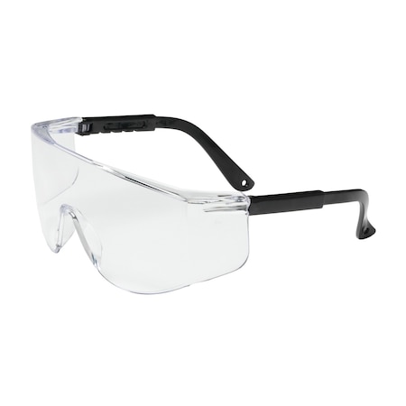 Bouton Optical OTG Rimless Safety Glasses with Black Temple and Clear Lens 250-03-0080