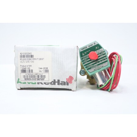 Asco RED-HAT II SOLENOID VALVE 120V-AC 1/2IN NPT 8210G002MO