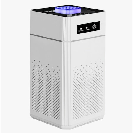 Edendirect 900 sq. ft. HEPA Room Air Purifier in White with Activated Carbon, for Odor, Pet Fur, Smoke Removal ZRSD-01