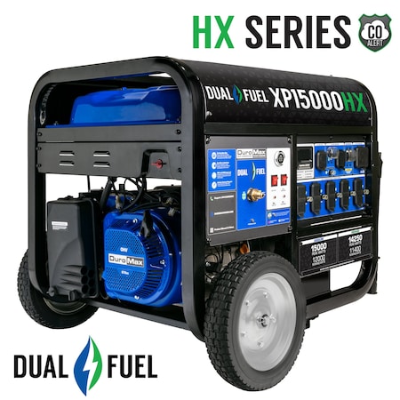 Duromax 15,000W Electric Start Dual Fuel Portable Generator XP15000HX