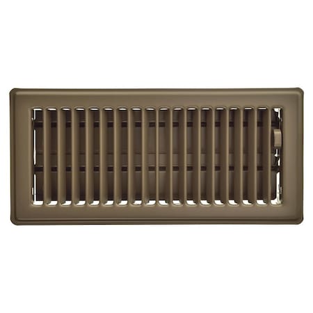 Imperial Floor Register, 10 in W, Steel, Chocolate, Powder-Coated RG3656