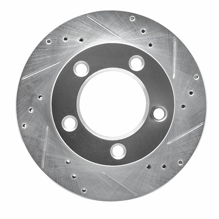 Dynamic Friction Co DFC Brake Rotor - Drilled and Slotted - Silver 631-54109R