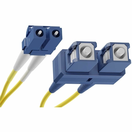 Unc Group Fiber Optic Patch Cable, Lc-Sc, 9 125 Singlemode Duplex, Yellow, 15M FJ9LCSC-15M