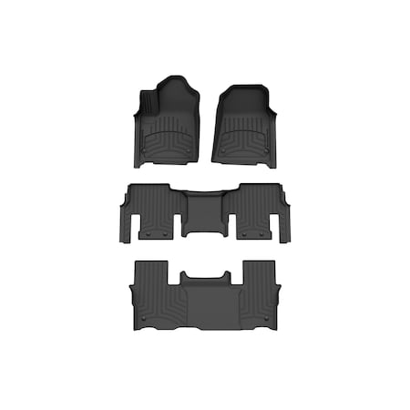 Weathertech Black, Front and Rear and Rear FloorLiner HP 441704-1-2-3IM