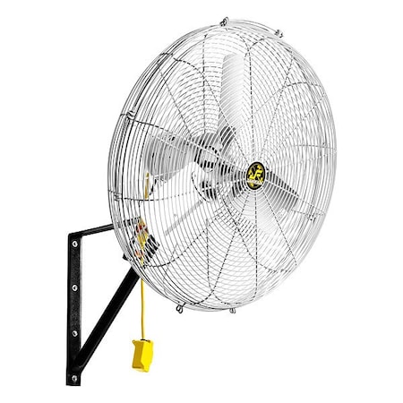 Jan Fan MountedFan, Silver, 24inDia, Steel, 3Blade JF-WCM24-DCS-S