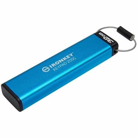 Kingston 32GB USB-C IRONKEY KEYPAD 200C, FIPS 140-3 LVL 3 PENDING AES-256 IKKP200C/32GB