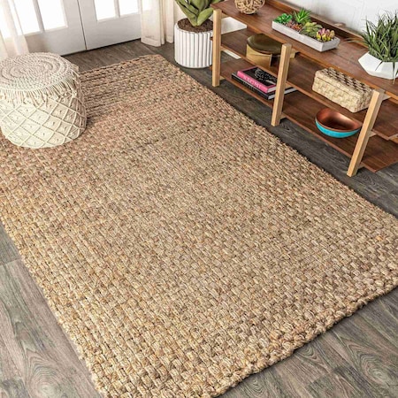 Jonathan Y Estera Hand Woven Boucle Chunky Jute Natural 9 ft. x 12 ft. Area Rug NFR102A-9