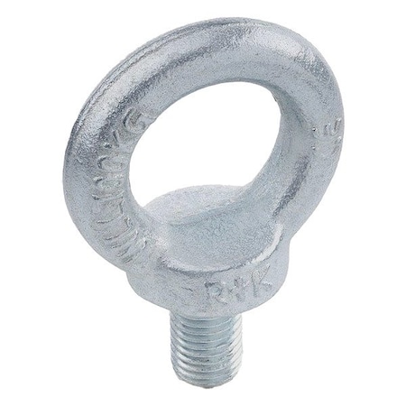 Jw Winco Lifting Eye Bolt With Shoulder, M12, 20.5 mm Shank, 30 mm ID, Steel, Zinc-Plated 580-M12-ST