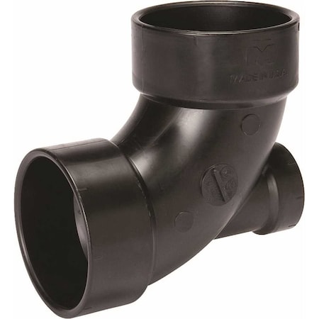 Nibco 3 in. x 3 in. x 2 in. ABS 90-Degree All Hub Elbow with Low-Heel C5861LHHD332