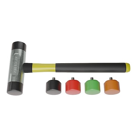 American Hammer Replaceable Tip Hammer, Aluminum, 8 oz. AM2ARTFG-L