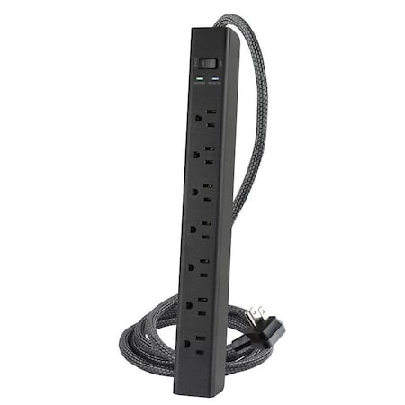 Powerzone SURGE STRIP 7-OT 1500J BLK 4FT ORPBSF405