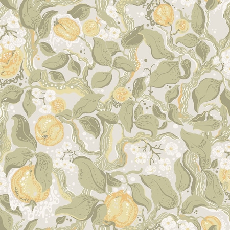 A-Street Prints Kort Sage Fruit and Floral Wallpaper 4143-22025