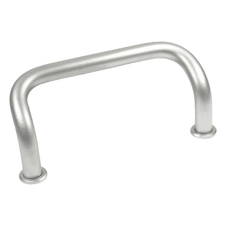 J.W. Winco Pull Handle, Silver, Stainless Steel 425.1-NI-8-88-GS