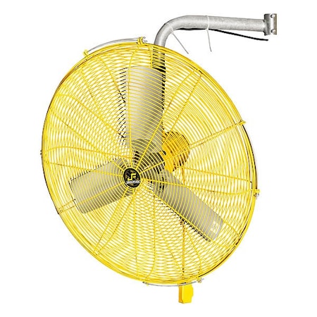 Jan Fan MountedFan, Yellow, 24inDia, Steel, 3Blade JF-BMF24-DCS-Y