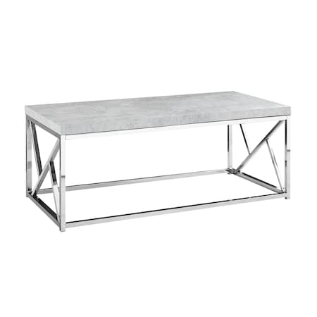 Homeroots 47" Gray And Silver Iron Coffee Table 333172