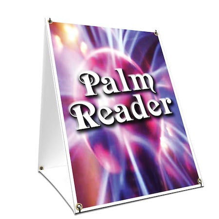Signmission Palm Reader, 24 Inch x 18 Inch A-frame Yard Sign, Plastic Sign SBC-1824-Palm Reader