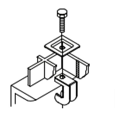 Fibergrate Fiberglass Grating Clip, Clip Assembly, 316 Stainless Steel, 3/4 in, 25PK 710610/25