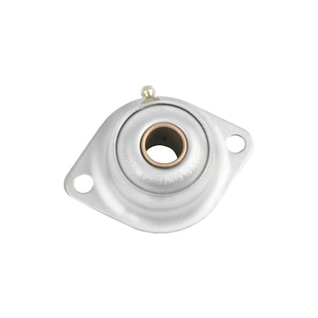 Triangle Mfg Heavy Duty 2 Bolt Flange Bearing, shaft size: 1in FBE16G