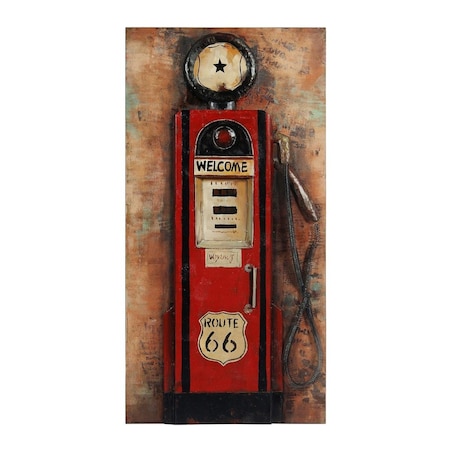 Empire Art Direct Primo Mixed Media Hand Painted Iron Wall Sculpture - Gas Pump PMO-150111-4824