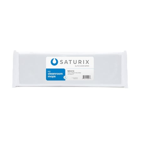 Saturix Disposable Dry Sterile Microfiber Mops: Heavy Weight, 16 in wide, 5 wipes per bag MD416S