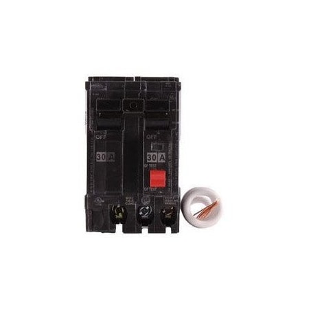 Ge 120/240 VAC, 30 A, 10 kA, 2-Pole, 14 to 8 AWG Copper/12 to 8 AWG Aluminum, 1in Plug-In Mount, Box THQL2130GFT