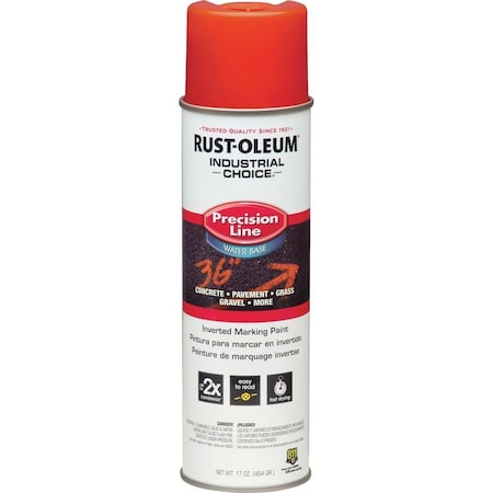 Rust-Oleum Precision Line Marking Paint, 20 oz, Alert Orange, Water -Based 203035