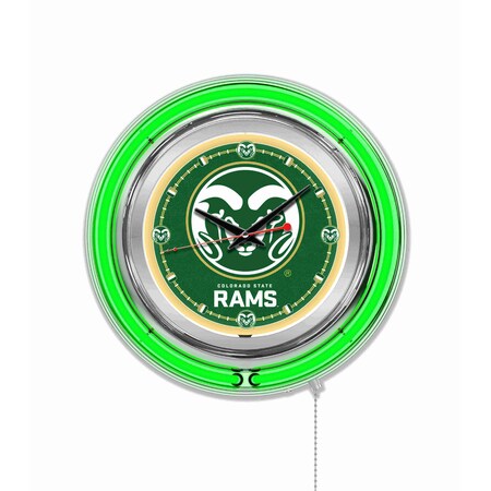 Holland Bar Stool Co Colorado State University Double Neon 15" Clock Clk15ColoSt